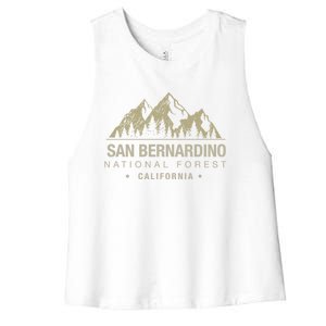 California Souvenir San Bernardino National Forest Cool Gift Women's Racerback Cropped Tank