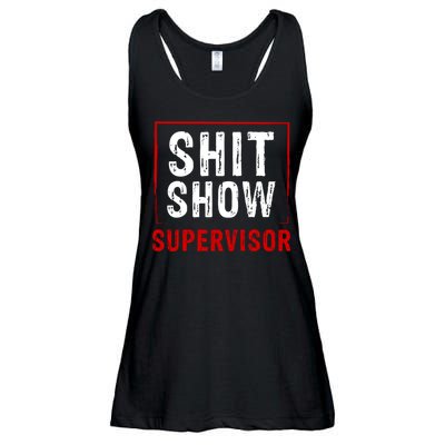 Cool Shit Show Supervisor Hilarious Vintage For Adults Ladies Essential Flowy Tank