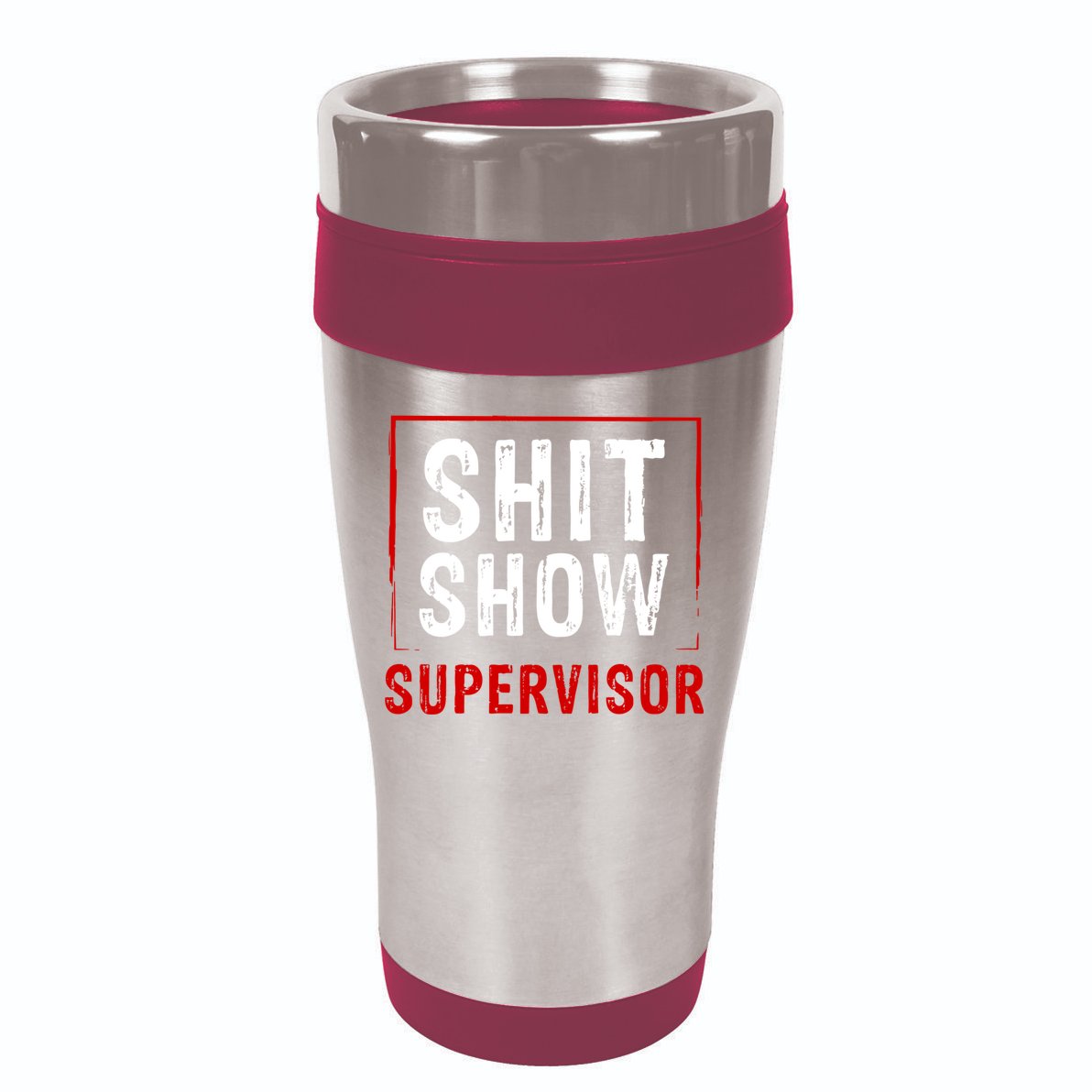 Cool Shit Show Supervisor Hilarious Vintage For Adults 16oz Travel Tumbler