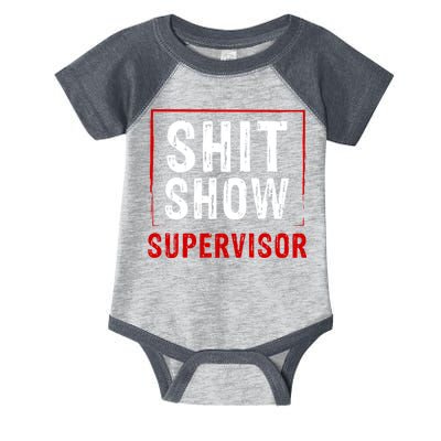Cool Shit Show Supervisor Hilarious Vintage For Adults Infant Baby Jersey Bodysuit