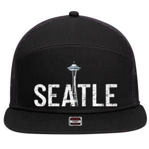 Cool Seattle Space Needle Souvenir Usa Washington 7 Panel Mesh Trucker Snapback Hat