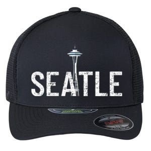 Cool Seattle Space Needle Souvenir Usa Washington Flexfit Unipanel Trucker Cap