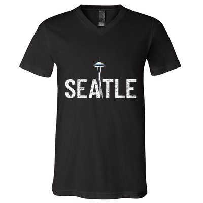 Cool Seattle Space Needle Souvenir Usa Washington V-Neck T-Shirt