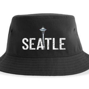 Cool Seattle Space Needle Souvenir Usa Washington Sustainable Bucket Hat