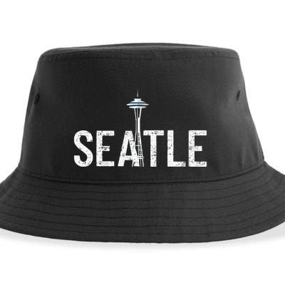 Cool Seattle Space Needle Souvenir Usa Washington Sustainable Bucket Hat