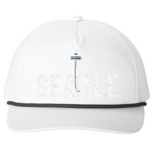 Cool Seattle Space Needle Souvenir Usa Washington Snapback Five-Panel Rope Hat