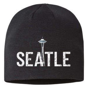 Cool Seattle Space Needle Souvenir Usa Washington Sustainable Beanie