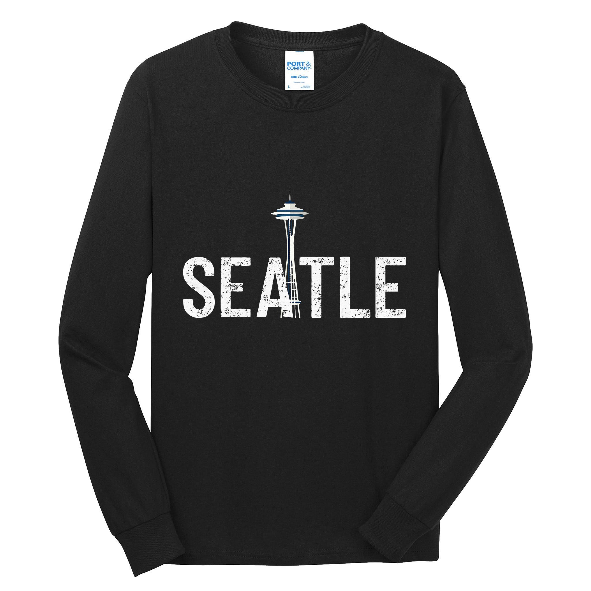 Cool Seattle Space Needle Souvenir Usa Washington Tall Long Sleeve T-Shirt