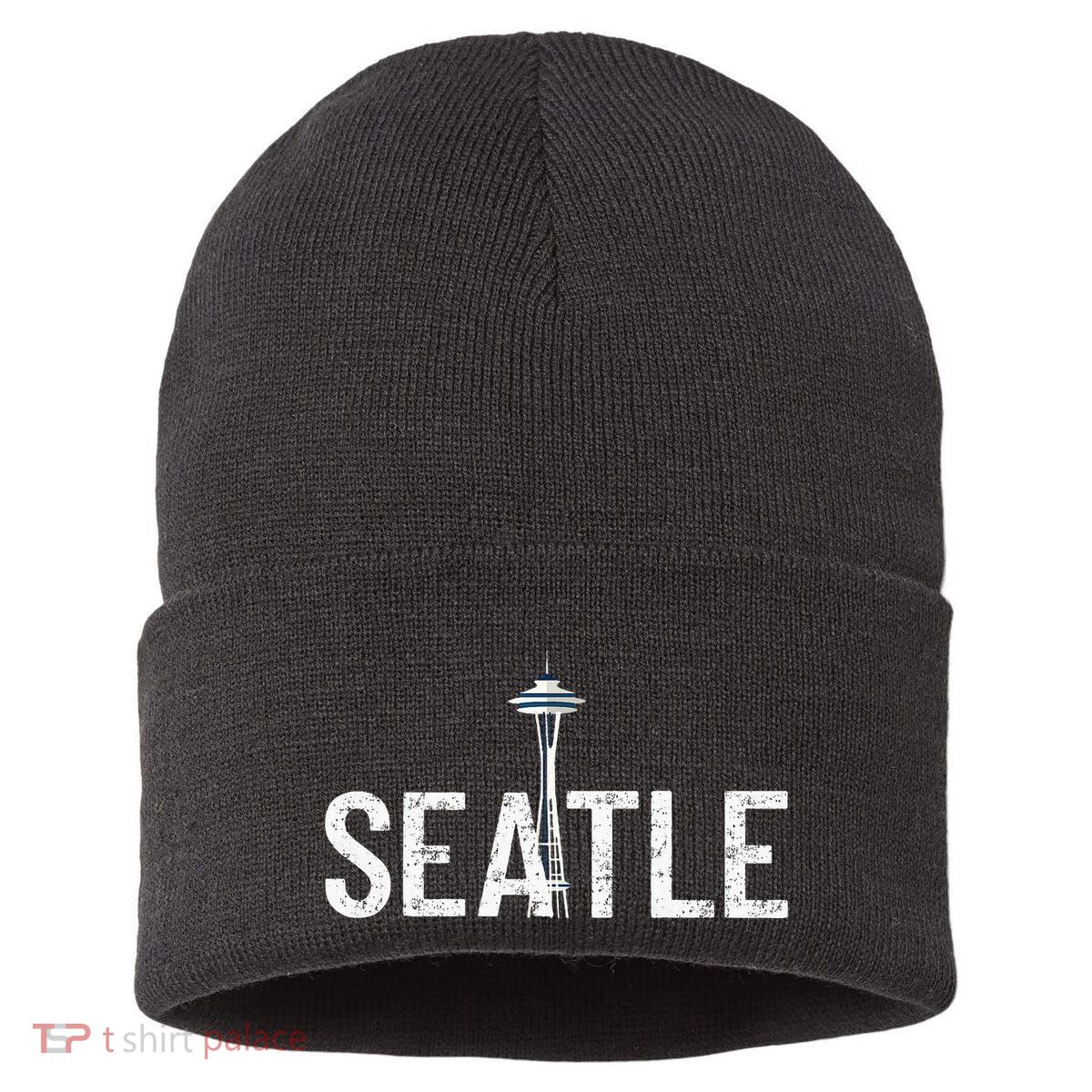 Cool Seattle Space Needle Souvenir Usa Washington Sustainable Knit Beanie