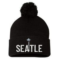 Cool Seattle Space Needle Souvenir Usa Washington Pom Pom 12in Knit Beanie