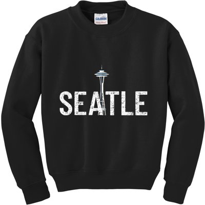 Cool Seattle Space Needle Souvenir Usa Washington Kids Sweatshirt