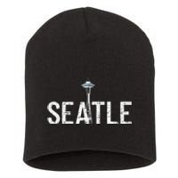 Cool Seattle Space Needle Souvenir Usa Washington Short Acrylic Beanie