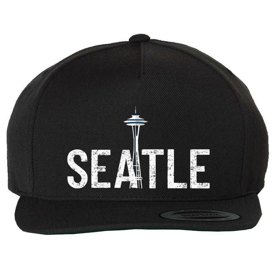Cool Seattle Space Needle Souvenir Usa Washington Wool Snapback Cap