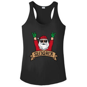 Christmas Sleigher Santa Rock Xmas Rocker Ladies PosiCharge Competitor Racerback Tank