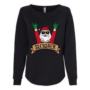 Christmas Sleigher Santa Rock Xmas Rocker Womens California Wash Sweatshirt