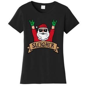 Christmas Sleigher Santa Rock Xmas Rocker Women's T-Shirt