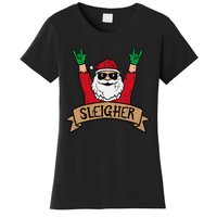 Christmas Sleigher Santa Rock Xmas Rocker Women's T-Shirt