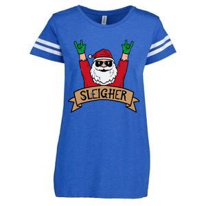 Christmas Sleigher Santa Rock Xmas Rocker Enza Ladies Jersey Football T-Shirt