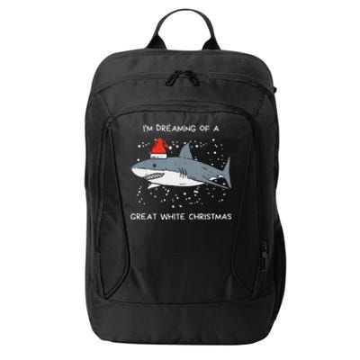 Christmas Shark Santa Hat Xmas Santa Jaws Funny Shark Pun City Backpack