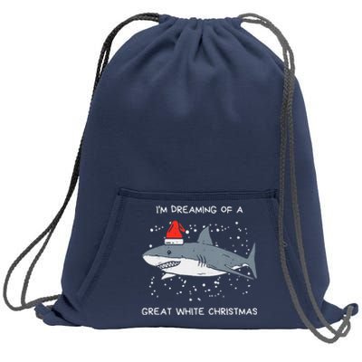 Christmas Shark Santa Hat Xmas Santa Jaws Funny Shark Pun Sweatshirt Cinch Pack Bag