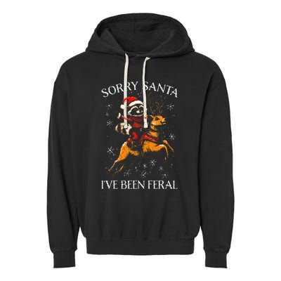 Christmas Sorry Santa Xmas Garment-Dyed Fleece Hoodie