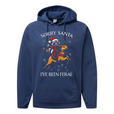 Christmas Sorry Santa Xmas Performance Fleece Hoodie