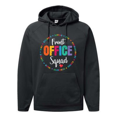 Cute School Secretary Admin Appreciation Front Office Squad Performance Fleece Hoodie