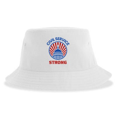 Civil Service Strong Protect Federal Workers Sustainable Bucket Hat