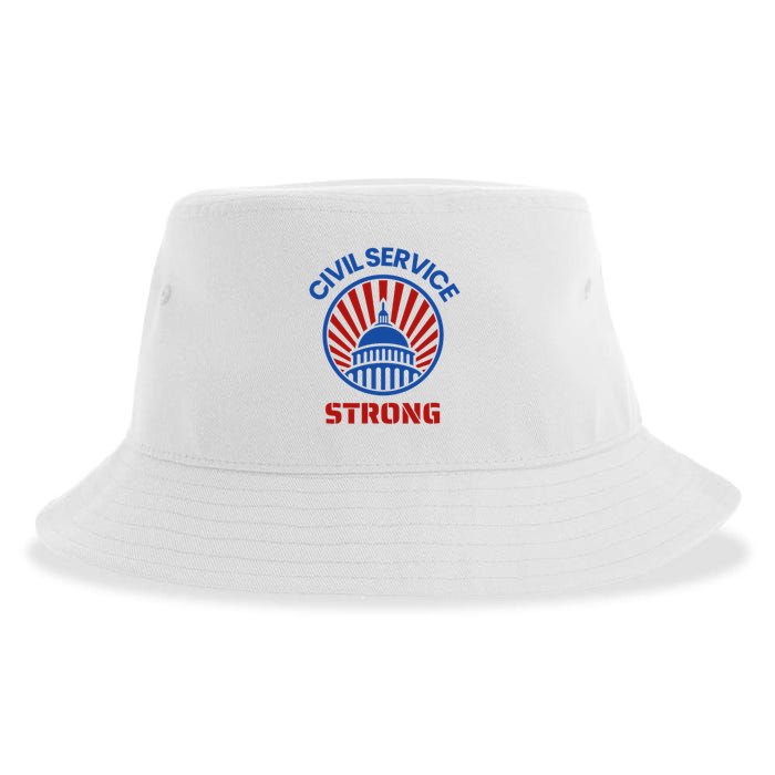 Civil Service Strong Protect Federal Workers Sustainable Bucket Hat