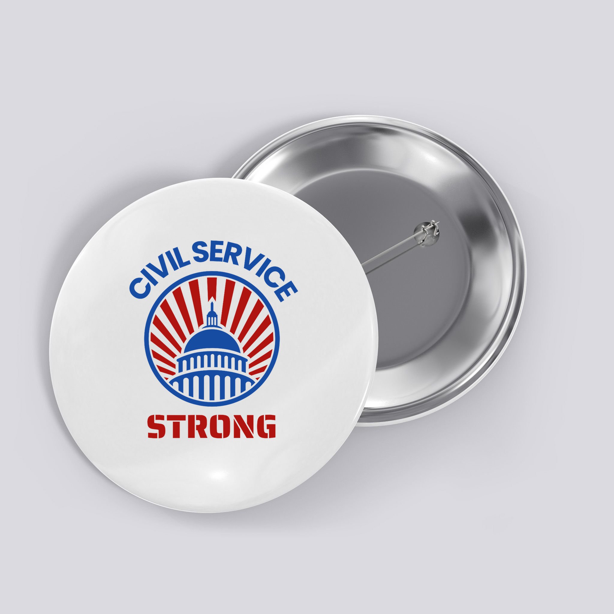 Civil Service Strong Protect Federal Workers Button