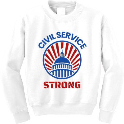 Civil Service Strong Protect Federal Workers Kids Sweatshirt