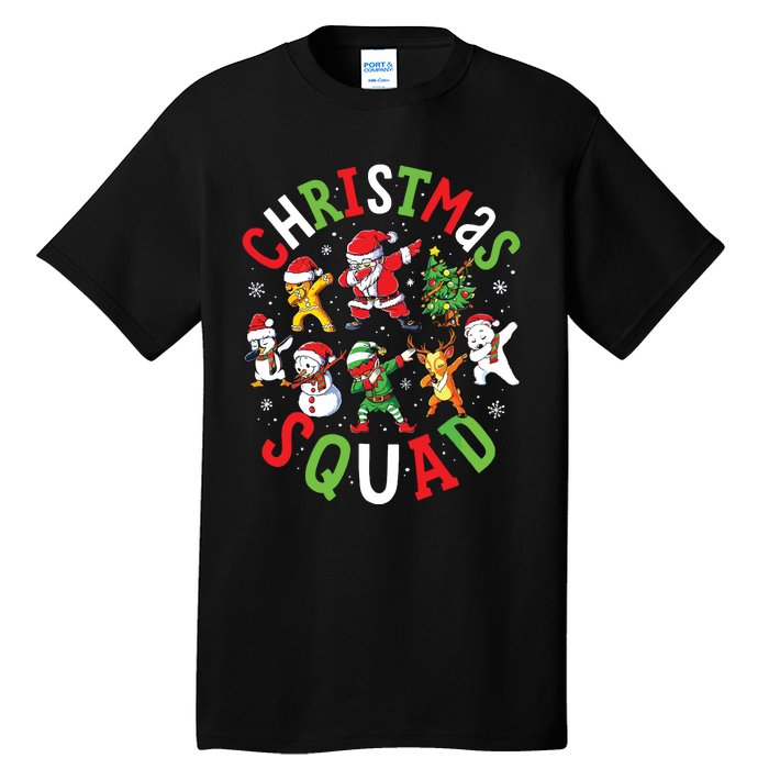 Christmas Squad Santa Dabbing Family Matching Pajamas Tall T-Shirt