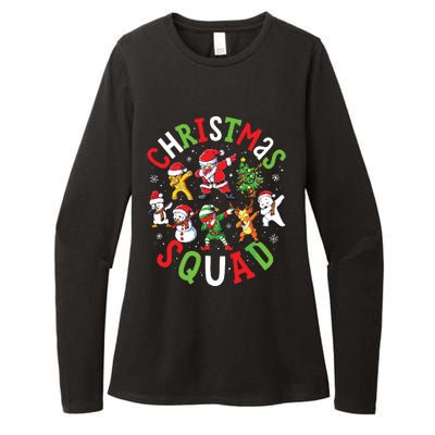 Christmas Squad Santa Dabbing Family Matching Pajamas Womens CVC Long Sleeve Shirt