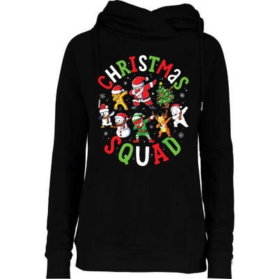 Christmas Squad Santa Dabbing Family Matching Pajamas Womens Funnel Neck Pullover Hood