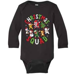 Christmas Squad Santa Dabbing Family Matching Pajamas Baby Long Sleeve Bodysuit