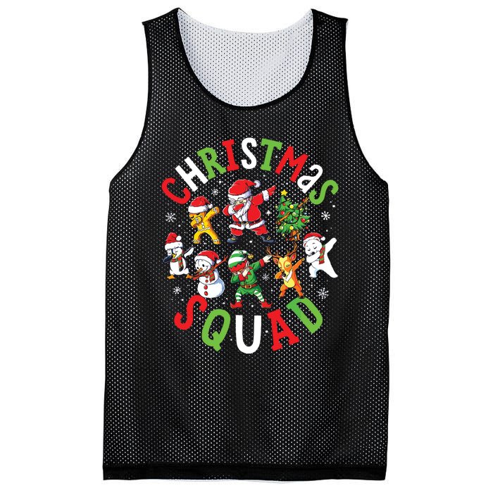 Christmas Squad Santa Dabbing Family Matching Pajamas Mesh Reversible Basketball Jersey Tank