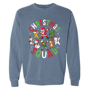 Christmas Squad Santa Dabbing Family Matching Pajamas Garment-Dyed Sweatshirt