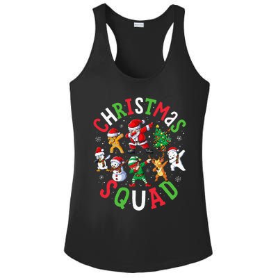 Christmas Squad Santa Dabbing Elf Family Matching Pajamas Ladies PosiCharge Competitor Racerback Tank