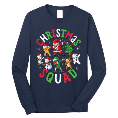 Christmas Squad Santa Dabbing Elf Family Matching Pajamas Long Sleeve Shirt