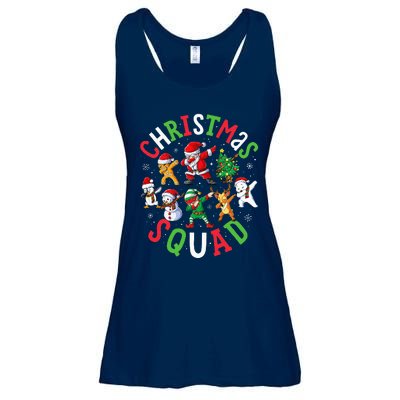 Christmas Squad Santa Dabbing Elf Family Matching Pajamas Ladies Essential Flowy Tank