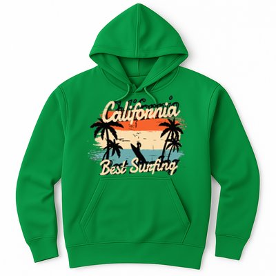 California Surfing Summer Beach Vintage Sunset Hoodie