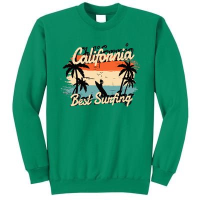 California Surfing Summer Beach Vintage Sunset Sweatshirt