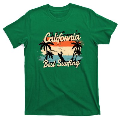 California Surfing Summer Beach Vintage Sunset T-Shirt