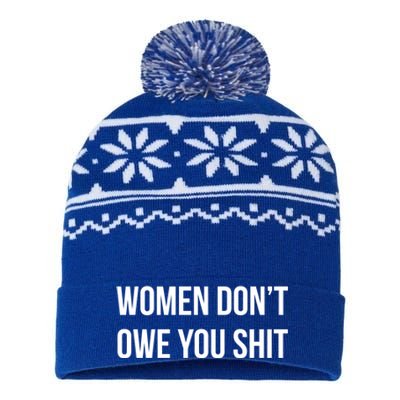 Cool 'S 'S Don’t Owe You Shit Graphic Design Cute Gift USA-Made Snowflake Beanie