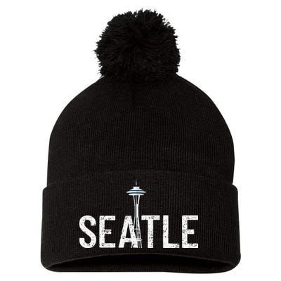 Cool Seattle Space Needle Souvenir Usa Washington Gift Pom Pom 12in Knit Beanie