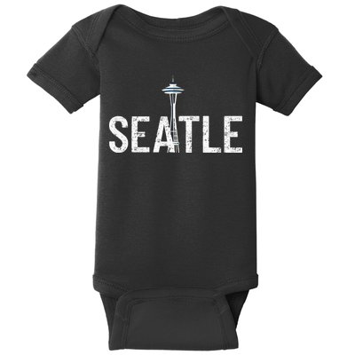 Cool Seattle Space Needle Souvenir Usa Washington Gift Baby Bodysuit