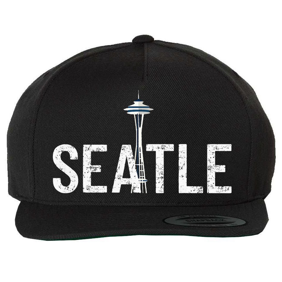 Cool Seattle Space Needle Souvenir Usa Washington Gift Wool Snapback Cap