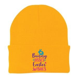 Cute Sunday School or Egg Hunt Bunny Kisses Easter Wishes Knit Cap Winter Beanie