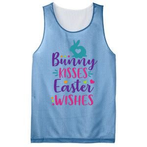 Cute Sunday School or Egg Hunt Bunny Kisses Easter Wishes Mesh Reversible Basketball Jersey Tank