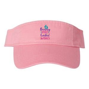 Cute Sunday School or Egg Hunt Bunny Kisses Easter Wishes Valucap Bio-Washed Visor